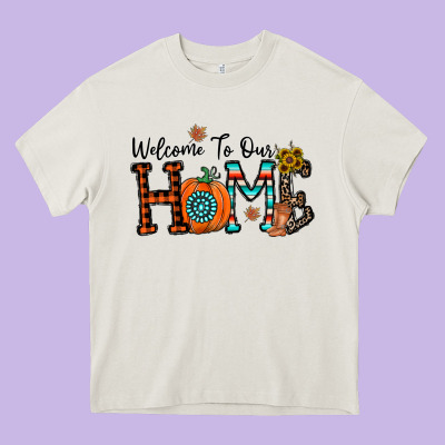 Welcome To Our Home Heavy Core Tee Designed By Cowhidedigitalart