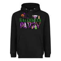 Black Halloween Party Heavyweight Hoodie - texasbilliewilder