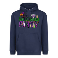 Navy Halloween Party Heavyweight Hoodie - texasbilliewilder