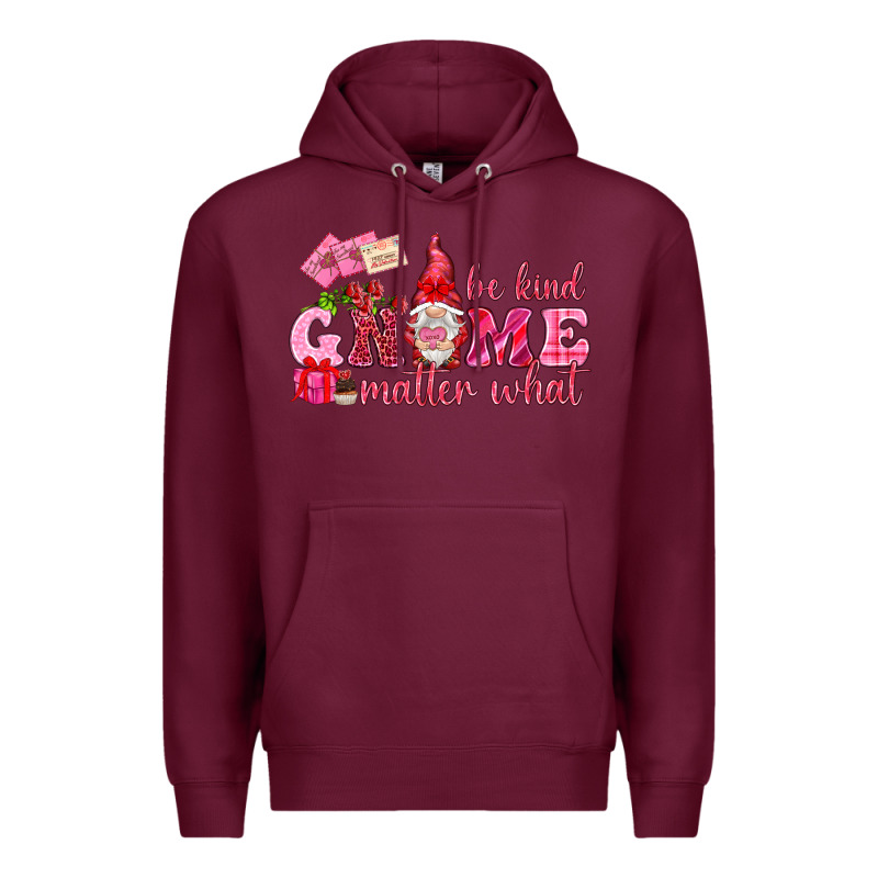 Be Kind Gnome Matter What Valentine's Day Premium Hoodie by HowdyJamesFarm | Teevron