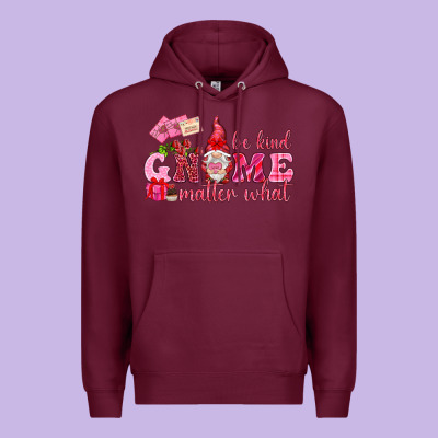Be Kind Gnome Matter What Valentine's Day Premium Hoodie Designed By Howdyjamesfarm