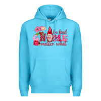 Ocean Blue Be kind gnome matter what Valentine's Day Premium Hoodie - HowdyJamesFarm