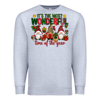 Heather Grey It's the most wonderful time of the year Premium Sweatshirt - NancyCooperArtShop