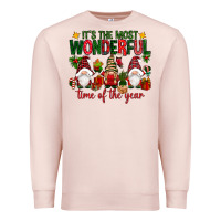 Pale Pink It's the most wonderful time of the year Premium Sweatshirt - NancyCooperArtShop