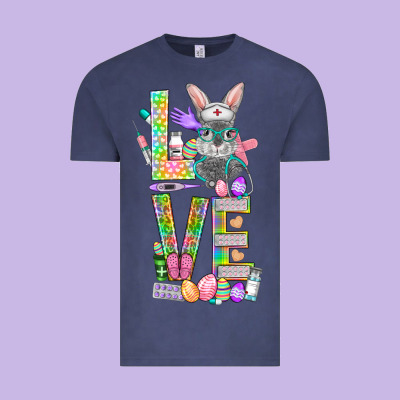 Love Easter Nurse Vintage Tee Designed By Nancycooperartshop
