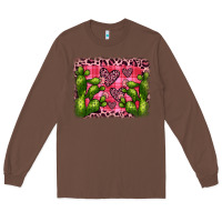 Chestnut valentine's day cactus background Long Sleeve Tee - JahusDesignShop