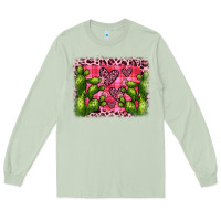 Matcha valentine's day cactus background Long Sleeve Tee - JahusDesignShop