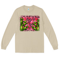 Mushroom valentine's day cactus background Long Sleeve Tee - JahusDesignShop