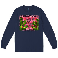 Navy valentine's day cactus background Long Sleeve Tee - JahusDesignShop