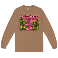 Toasted Coconut valentine's day cactus background Long Sleeve Tee - JahusDesignShop