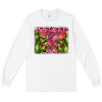 White valentine's day cactus background Long Sleeve Tee - JahusDesignShop