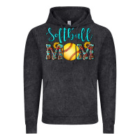Vintage Black western leopard  sunflowers glitter mom softball Vintage Hoodie - Artiststas
