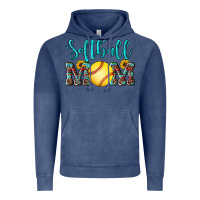 Vintage Denim western leopard  sunflowers glitter mom softball Vintage Hoodie - Artiststas