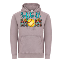Vintage Zinc western leopard  sunflowers glitter mom softball Vintage Hoodie - Artiststas