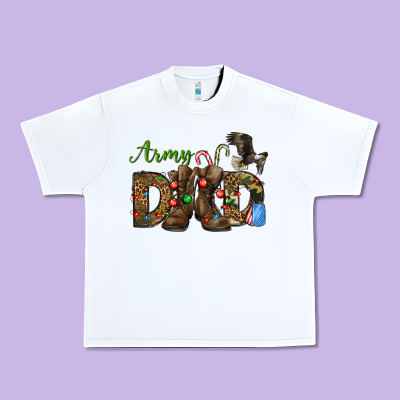 Christmas Army Dad Urban Heavy Tee Designed By Nancycooperartshop