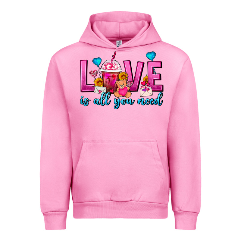 Love Is All You Need Valentines Day Frappe Coffee Urban Hoodie by FaDigitalArtStudio | Teevron