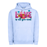 Pigment Grape Ice Love Is All You Need Valentines Day Frappe Coffee Urban Hoodie - FaDigitalArtStudio