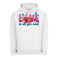 Pigment Lunar Rock Love Is All You Need Valentines Day Frappe Coffee Urban Hoodie - FaDigitalArtStudio