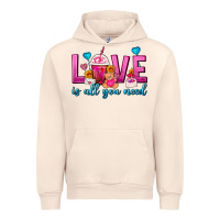 Sandshell Love Is All You Need Valentines Day Frappe Coffee Urban Hoodie - FaDigitalArtStudio