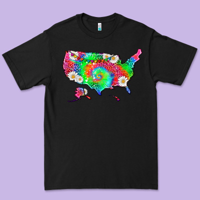 Lgbtq America Map Premium Tee Designed By Hra Design Shop