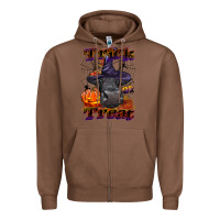 Chestnut Trick Or Treat Black Angus Heifer Zipper Hoodie - LillyAllenDesigns