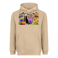 Mushroom Halloween Cat Coffee Cups Heavyweight Hoodie - texasbilliewilder