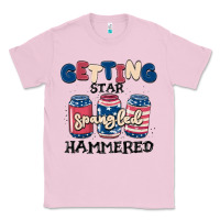 Bubblegum Pink getting star spangled hammered Classic Tee - MaliasSmallBusiness