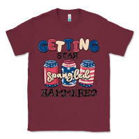 Burgundy getting star spangled hammered Classic Tee - MaliasSmallBusiness