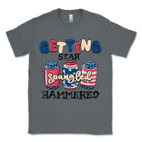Charcoal Heather getting star spangled hammered Classic Tee - MaliasSmallBusiness