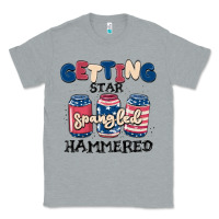 Heather Grey getting star spangled hammered Classic Tee - MaliasSmallBusiness