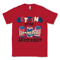 Red getting star spangled hammered Classic Tee - MaliasSmallBusiness