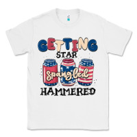 White getting star spangled hammered Classic Tee - MaliasSmallBusiness