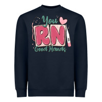 Navy you rn good hands registered nurse Heavyweight Sweatshirt - MaliasSmallBusiness