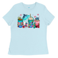 Baby Blue turtle coffee cups Ladies Tee - Zillion Design Studio