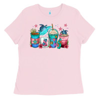 Bubblegum Pink turtle coffee cups Ladies Tee - Zillion Design Studio