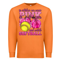 Carrot In October We Wear Pink and Watch Softball Premium Sweatshirt - texasbilliewilder