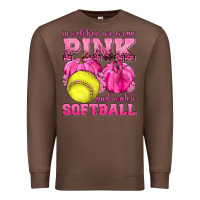 Chestnut In October We Wear Pink and Watch Softball Premium Sweatshirt - texasbilliewilder
