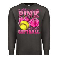 Smoke In October We Wear Pink and Watch Softball Premium Sweatshirt - texasbilliewilder