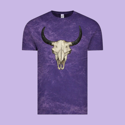 Bull Skull Vintage Tee Designed By Barkaloodesign