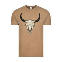 Vintage Coffee bull skull Vintage Tee - BarkalooDesign