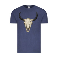 Vintage Denim bull skull Vintage Tee - BarkalooDesign