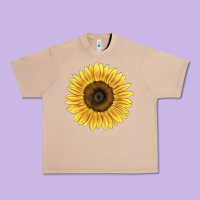 Giganteus Sunflower Urban Heavy Tee Designed By Lillyallendesigns
