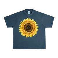 Midnight Navy giganteus sunflower Urban Heavy Tee - LillyAllenDesigns