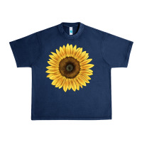 Navy giganteus sunflower Urban Heavy Tee - LillyAllenDesigns