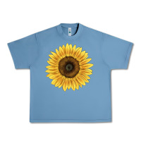 Pebble Blue giganteus sunflower Urban Heavy Tee - LillyAllenDesigns