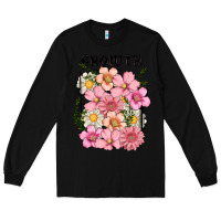 Black growth flower Long Sleeve Tee - MaliasSmallBusiness
