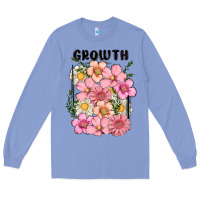 Colony Blue growth flower Long Sleeve Tee - MaliasSmallBusiness