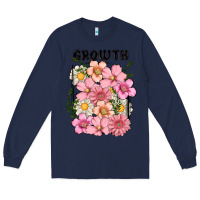 Navy growth flower Long Sleeve Tee - MaliasSmallBusiness