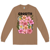 Toasted Coconut growth flower Long Sleeve Tee - MaliasSmallBusiness