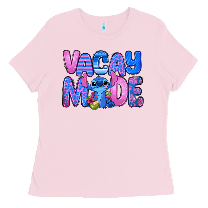 Vacay Mode Stitch Ladies Tee by Zillion Design Studio | Teevron
